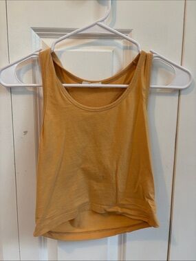 Active Basic Mustard Yellow Scoop Neck Tank